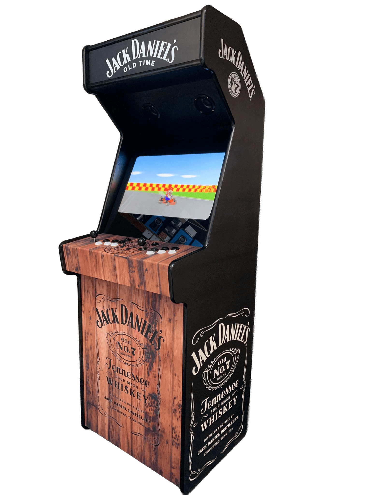 borne arcade en bois fabrication artisanale style rétro gaming